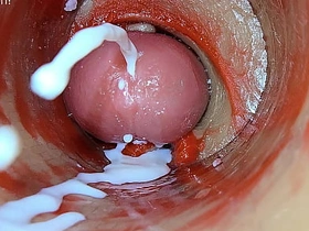 深插阴道内镜头捕捉精液喷射ASMR asian lady well-pleased sex videos