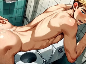 Yaoi - 金发嫩仔厕所性爱图集 - 动漫 漫画 亚洲 日本 游戏 男同色情 asian gay sex videos pal friend tv